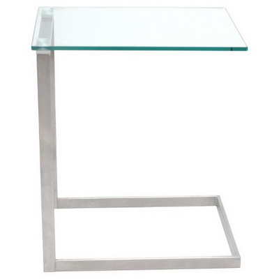 ET00322 Steel end table with marble tops/tempered glass