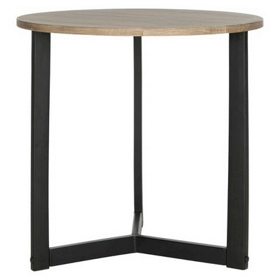 ET00334 Steel end table with marble tops/tempered glass