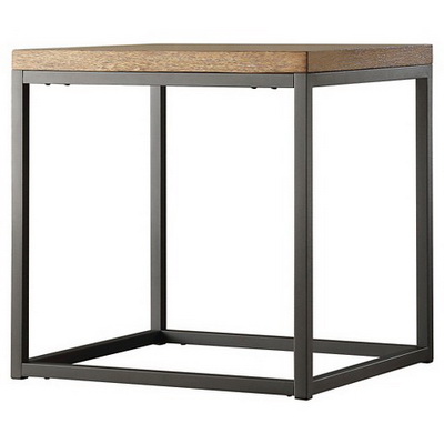 ET00339 Steel end table with marble tops/tempered glass