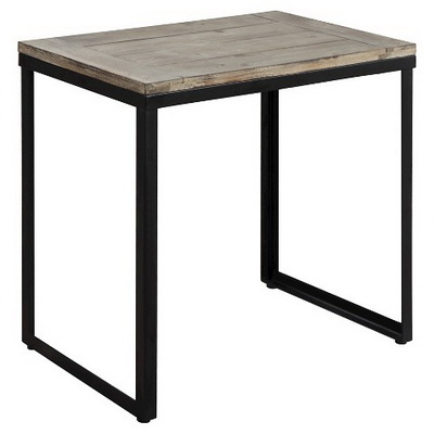 ET00342 Steel end table with marble tops/tempered glass