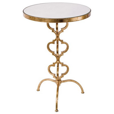 ET00352 Steel end table with marble tops/tempered glass