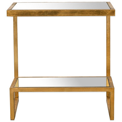 ET00355 Steel end table with marble tops/tempered glass