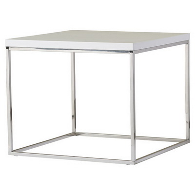 ET00356 Steel end table with marble tops/tempered glass