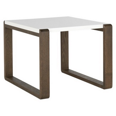 ET00368 Steel end table with marble tops/tempered glass