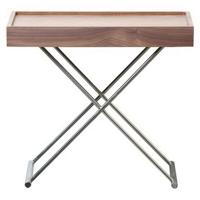 ET00369 Steel end table with marble tops/tempered glass