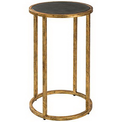 ET00372 Steel end table with marble tops/tempered glass