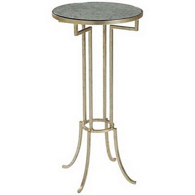 ET00373 Steel end table with marble tops/tempered glass