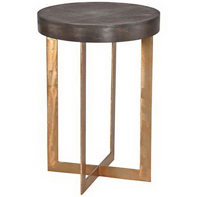 ET00379 Steel end table with marble tops/tempered glass