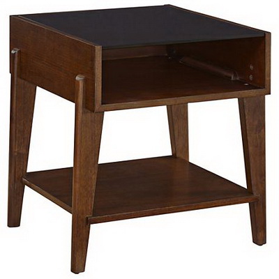 ET00386 Steel end table with marble tops/tempered glass