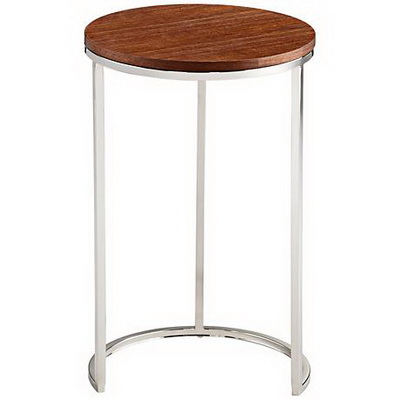 ET00396 Steel end table with marble tops/tempered glass