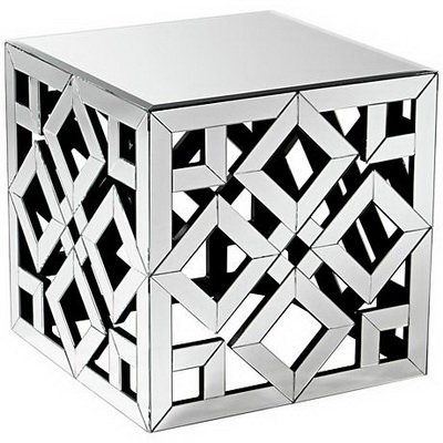 ET00397 Steel end table with marble tops/tempered glass