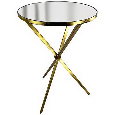 ET00405 Steel end table with marble tops/tempered glass