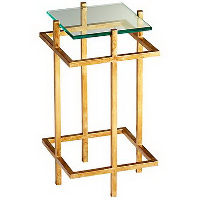 ET00409 Steel end table with marble tops/tempered glass