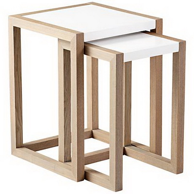 ET00411 Steel end table with marble tops/tempered glass