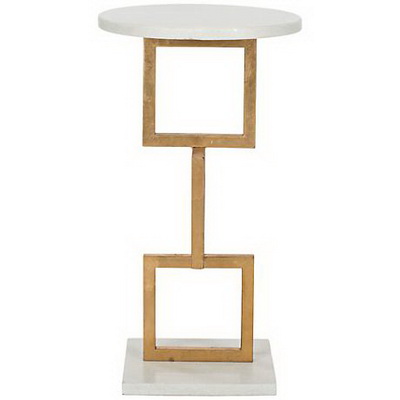 ET00425 End table with marble tops/tempered glass