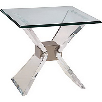 ET00435 End table with marble tops/tempered glass