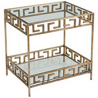 ET00437 End table with marble tops/tempered glass