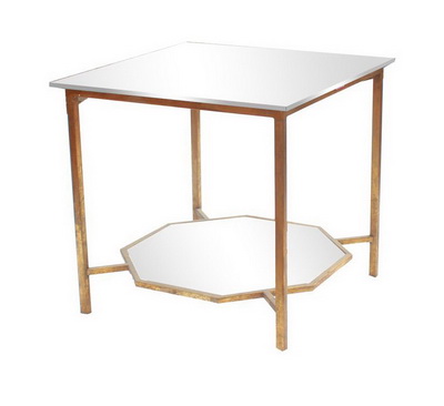 ET00446 End table with marble tops/tempered glass